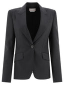 Alexander Mc Queen Pinstriped Single Breasted Blazer