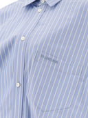 Koszula w paski Balenciaga z haftowanym logo