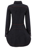 Alaïa Denim Shirt Dress
