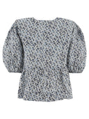 Ganni Floral Poplin Top