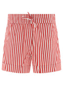 Ganni Striped Cotton Shorts