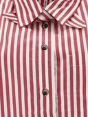 Ganni Striped Shirt With Chest Pocket