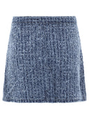 Self Portrait Textured Denim Skirt