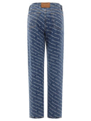 Alexander Wang Jeans With Logo Crystal Hotfix