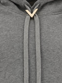 Bluza z kapturem Valentino z metalowym detalem V