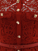 Self Portrait Guipure Lace Buttoned Dress