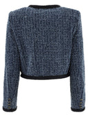 Giacca in jeans testurizzata auto -ritratto giacca di jeans testurizzata