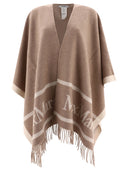 Max Mara Jacquard徽标装饰羊毛雨披