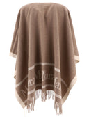 Max Mara Jacquard徽标装饰羊毛雨披