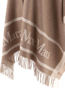 Max Mara Jacquard徽标装饰羊毛雨披