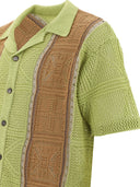 Kapital "7 G Crochet Knit Tennessee Aloha Polo" Shirt