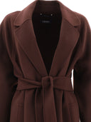 Max Mara S "Agata" Wool Belted Long Coat