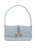 Self Portrait Rhinestone Denim Shoulder Bag