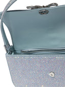 Self Portrait Rhinestone Denim Shoulder Bag