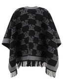 Max Mara "Frine" Logo Jacquard Wool Cape