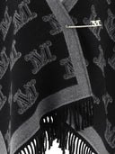 Max Mara "Frine" Logo Jacquard Wool Cape