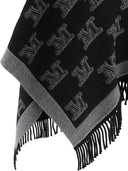 Max Mara "Frine" Logo Jacquard Wool Cape