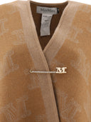 Max Mara "Frine" Logo Jacquard Wool Cape