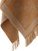 Max Mara "Frine" Logo Jacquard Wool Cape