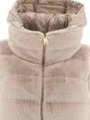 Herno Faux Fur Sleeve Coat