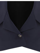 Chloé Cropped "Spencer" Jacket In Wool Grain De Poudre