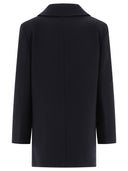 Chloé Pea Coat In Double Wool Crêpe