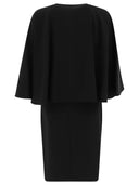 Chloé Short Dress With Crepe And Viscose Cape