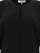 Chloé Short Dress With Crepe And Viscose Cape