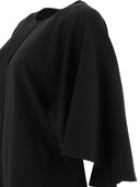 Chloé Short Dress With Crepe And Viscose Cape