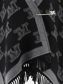 Max Mara "Frine" Logo Jacquard Wool Cape