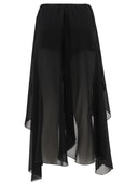 Chloé Fluid Volant Shorts In Silk Georgette