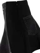 Sacai "Denim X Wool Melton" Skirt