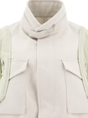 Sacai "Wool Melton X Nylon Twill" Bomber Jacket