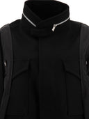 Sacai "Wool Melton X Nylon Twill" Bomber Jacket