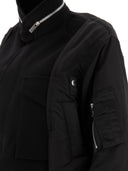 Sacai "Wool Melton X Nylon Twill" Bomber Jacket