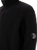 C.P. Company Half Zip Sweater With "Lens" Detail