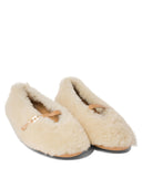 Ferragamo "Noella Fur" Shearling Ballet Flats