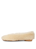 Ferragamo "Noella Fur" Shearling Ballet Flats