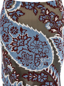 Etro Tulle And Jacquard Velvet Skirt