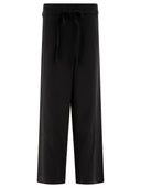 Pantaloni a gamba larga toteme in viscosa fluida e lino