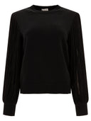 Alaïa Fringed Sleeve Knit Sweater