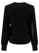 Alaïa Fringed Sleeve Knit Sweater