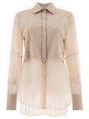 Brunello Cucinelli Poplin Shirt With Shiny Trims