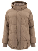Brunello Cucinelli Down Veste en coton technique