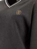 سويت شيرت برونيلو كوتشينيللي تكنو من قطن بيكيه مع الشعار