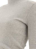 Brunello Cucinelli Ribbed T Shirt With Monili