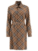Burberry Check Wool Blend Shirt Dress