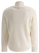 C.P. Company Half Zip Sweater With "Lens" Detail