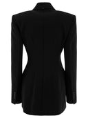 Max Mara Sportmax "Adamo" Wool Stretch Double Breasted Blazer