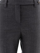 Pantaloni di sigaretta di lana di Brunello Cucinelli con monili